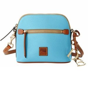 NWT DOONEY & BOURKE Pebble Grain Leather Domed Satchel/Crossbody SKY BLUE